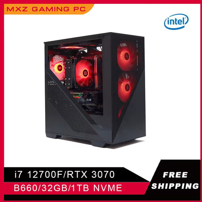 DIY Pc Gaming I7 12700F Graphics Card Rtx3060Ti/3070 B660 32GB 1TB NVME Pc Gamer Complete for Customize Pc