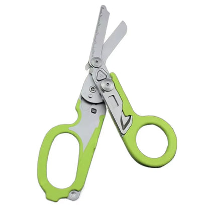 Multifunction Mini Portable Emergency Raptors Shears Tactical Folding Scissors Outdoor Survival Tool