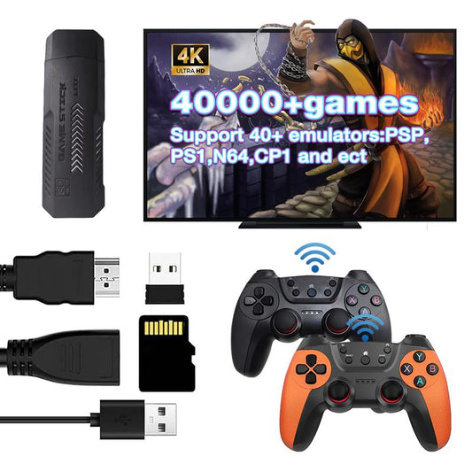 【New Upgrade】 2024 New Gaming Console with Multisystem Retro 90S Classics & Popular 3D Games in 4K Resolution ,Wireless Controllers, Perfect for Family and Party Fun, HDMI for TV & PC Playstation