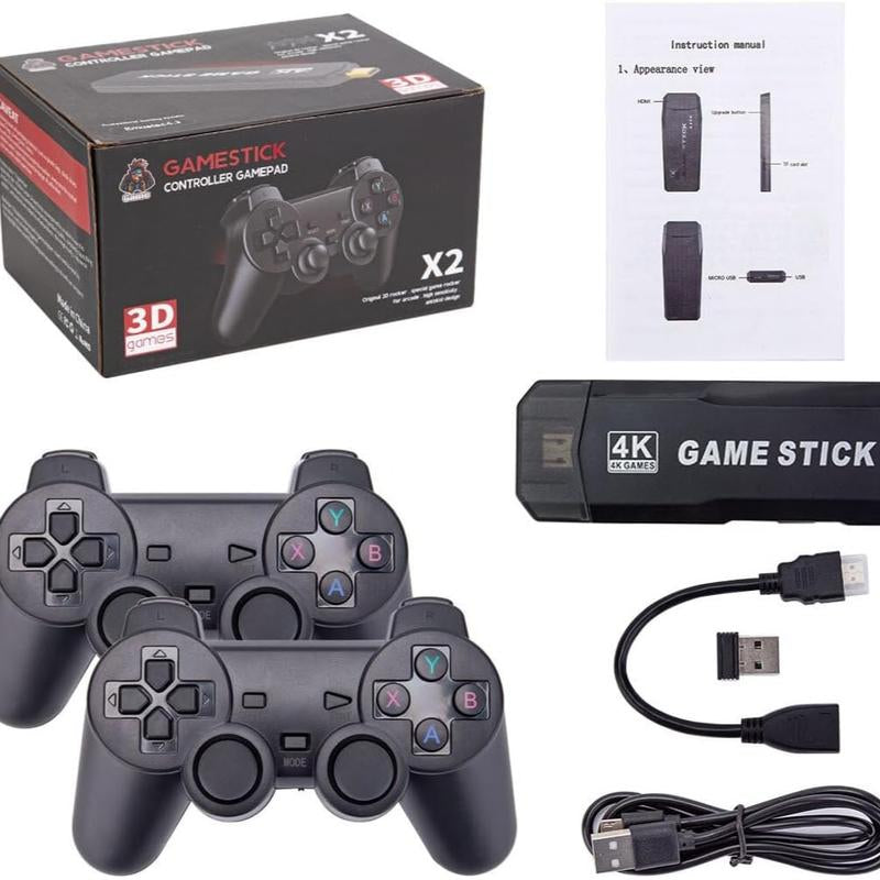 【New Upgrade】 2024 New Gaming Console with Multisystem Retro 90S Classics & Popular 3D Games in 4K Resolution ,Wireless Controllers, Perfect for Family and Party Fun, HDMI for TV & PC Playstation