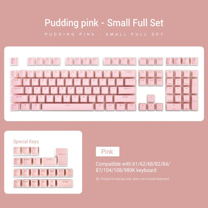 129 Keys Pudding Keycaps OEM Profile PBT Double Shot Keycap for Mx Switch Mechanical Keyboard ISO Layout RGB Backlit Key Caps