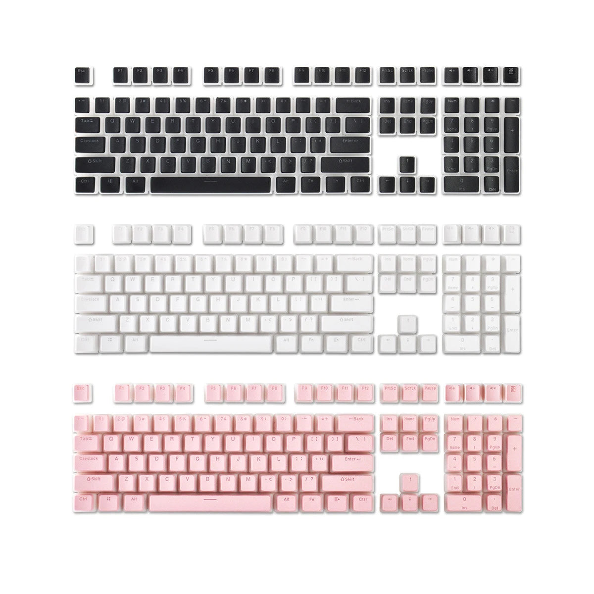 129 Keys Pudding Keycaps OEM Profile PBT Double Shot Keycap for Mx Switch Mechanical Keyboard ISO Layout RGB Backlit Key Caps