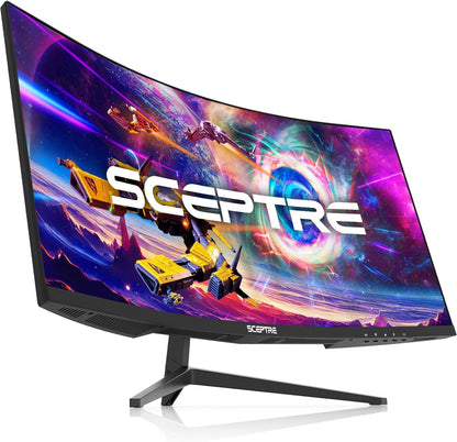 30-Inch Curved Gaming Monitor 21:9 2560X1080 Ultra Wide Ultra Slim HDMI Displayport up to 200Hz Build-In Speakers, Metal Black (C305B-200UN1)