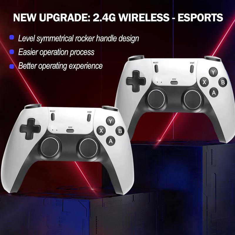 【New Upgrade】 2024 New Gaming Console with Multisystem Retro 90S Classics & Popular 3D Games in 4K Resolution ,Wireless Controllers, Perfect for Family and Party Fun, HDMI for TV & PC Playstation