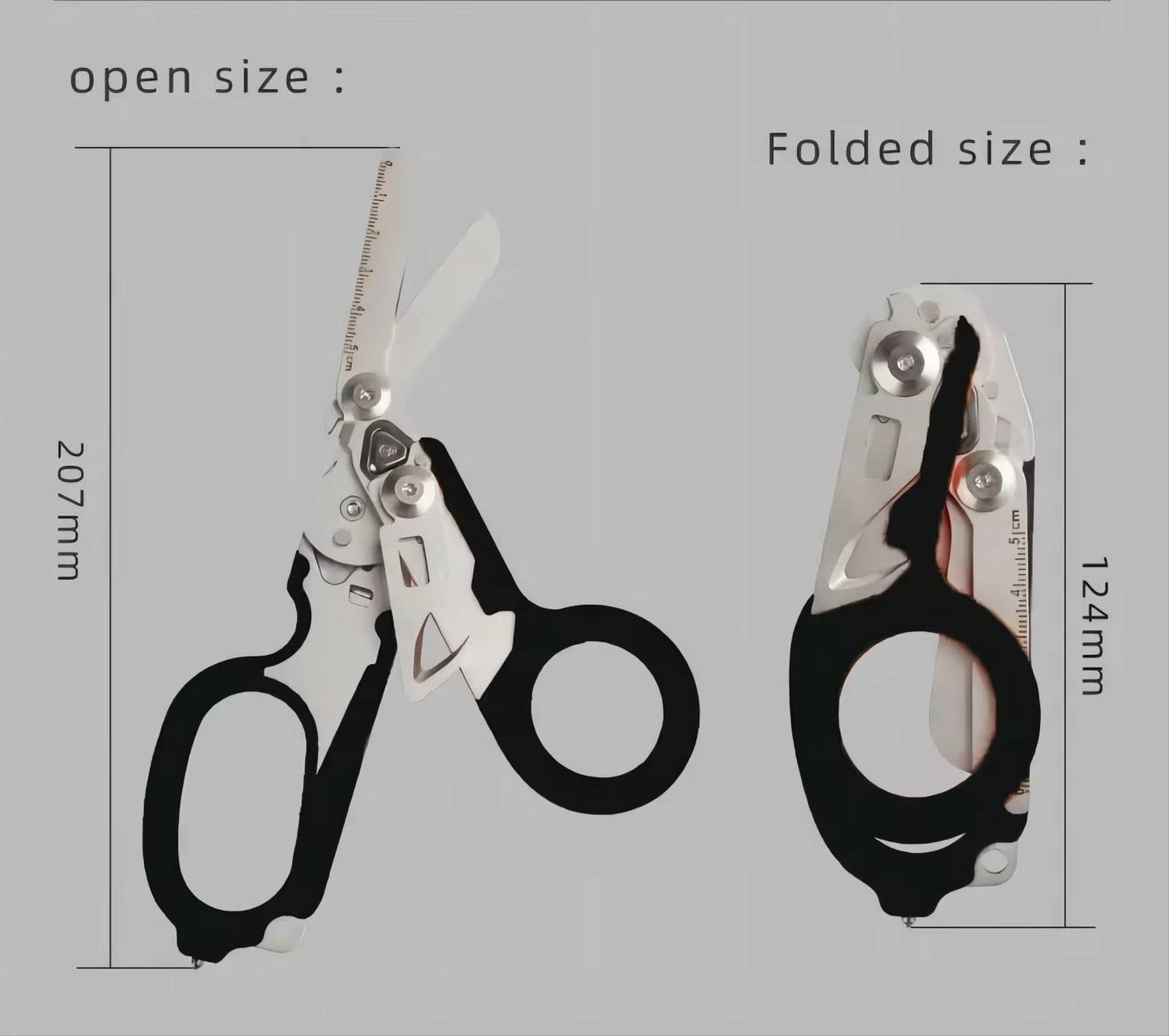 Multifunction Mini Portable Emergency Raptors Shears Tactical Folding Scissors Outdoor Survival Tool