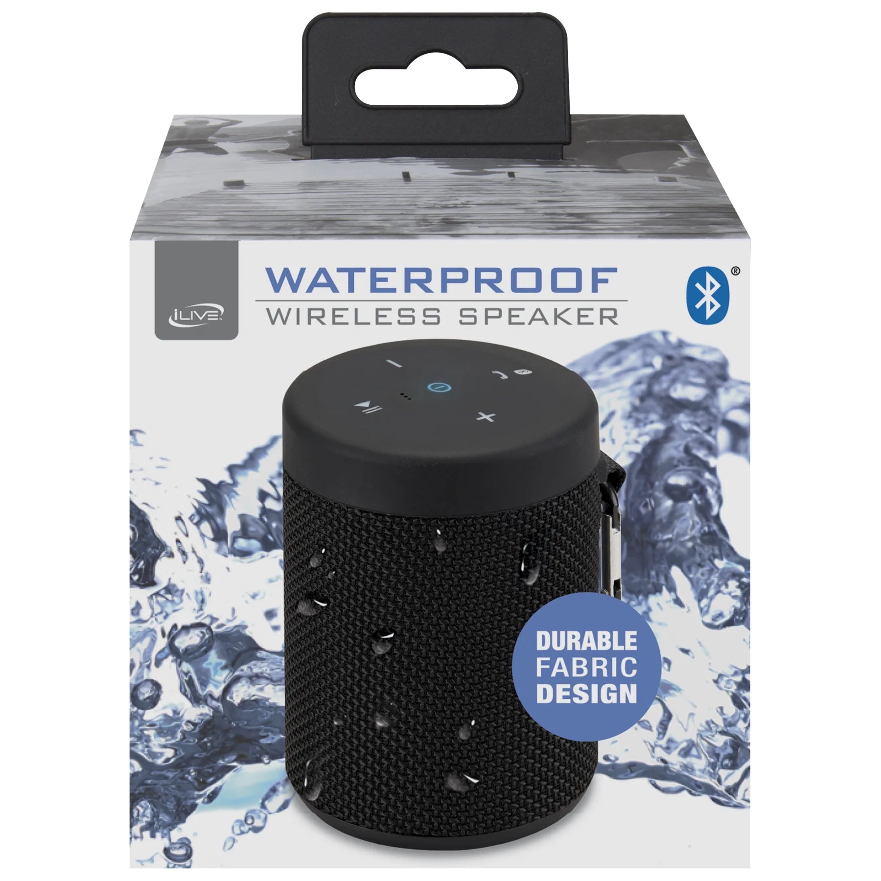 ISBW108 Waterproof Fabric Wireless Bluetooth Speaker - Black