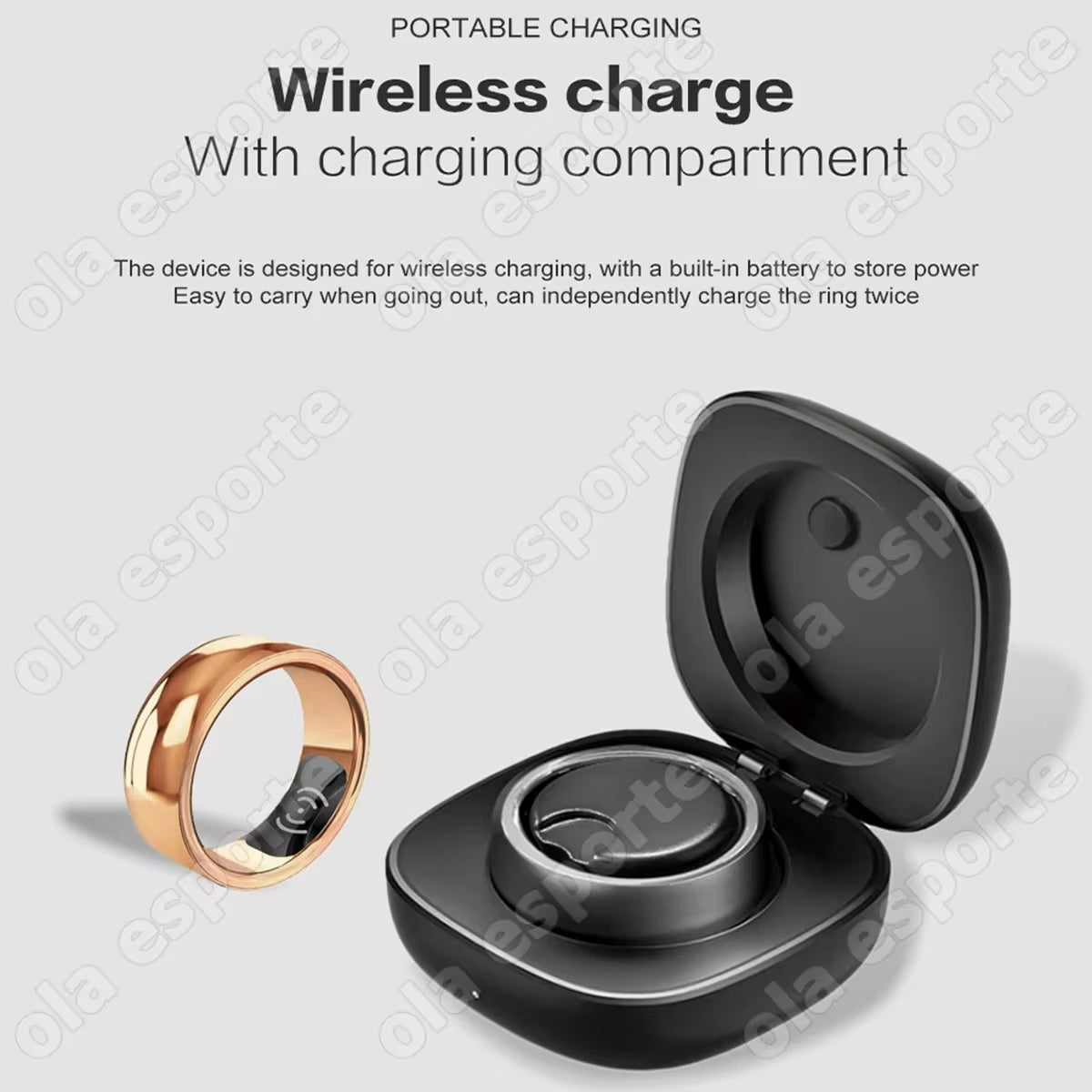 2024 Smart Health Ring Women Men Heart Rate Body Temperature Sport Bluetooth Ring Wireless Charging Smart Sensor Ring for Xiaomi