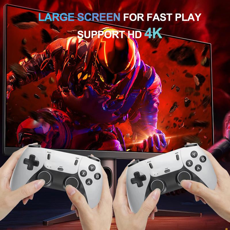 【New Upgrade】 2024 New Gaming Console with Multisystem Retro 90S Classics & Popular 3D Games in 4K Resolution ,Wireless Controllers, Perfect for Family and Party Fun, HDMI for TV & PC Playstation