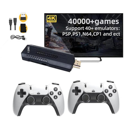 【New Upgrade】 2024 New Gaming Console with Multisystem Retro 90S Classics & Popular 3D Games in 4K Resolution ,Wireless Controllers, Perfect for Family and Party Fun, HDMI for TV & PC Playstation