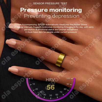 2024 Smart Health Ring Women Men Heart Rate Body Temperature Sport Bluetooth Ring Wireless Charging Smart Sensor Ring for Xiaomi