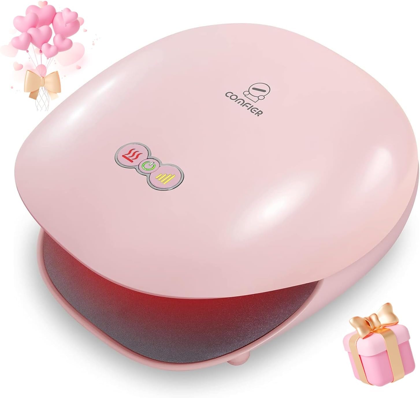 Wireless Hand Massager with Heat -3 Levels Compression & Heating,Rechargeable Hand Massager Machine for Carpal Tunnel,Ideal Gifts for Women (Petal Pink)