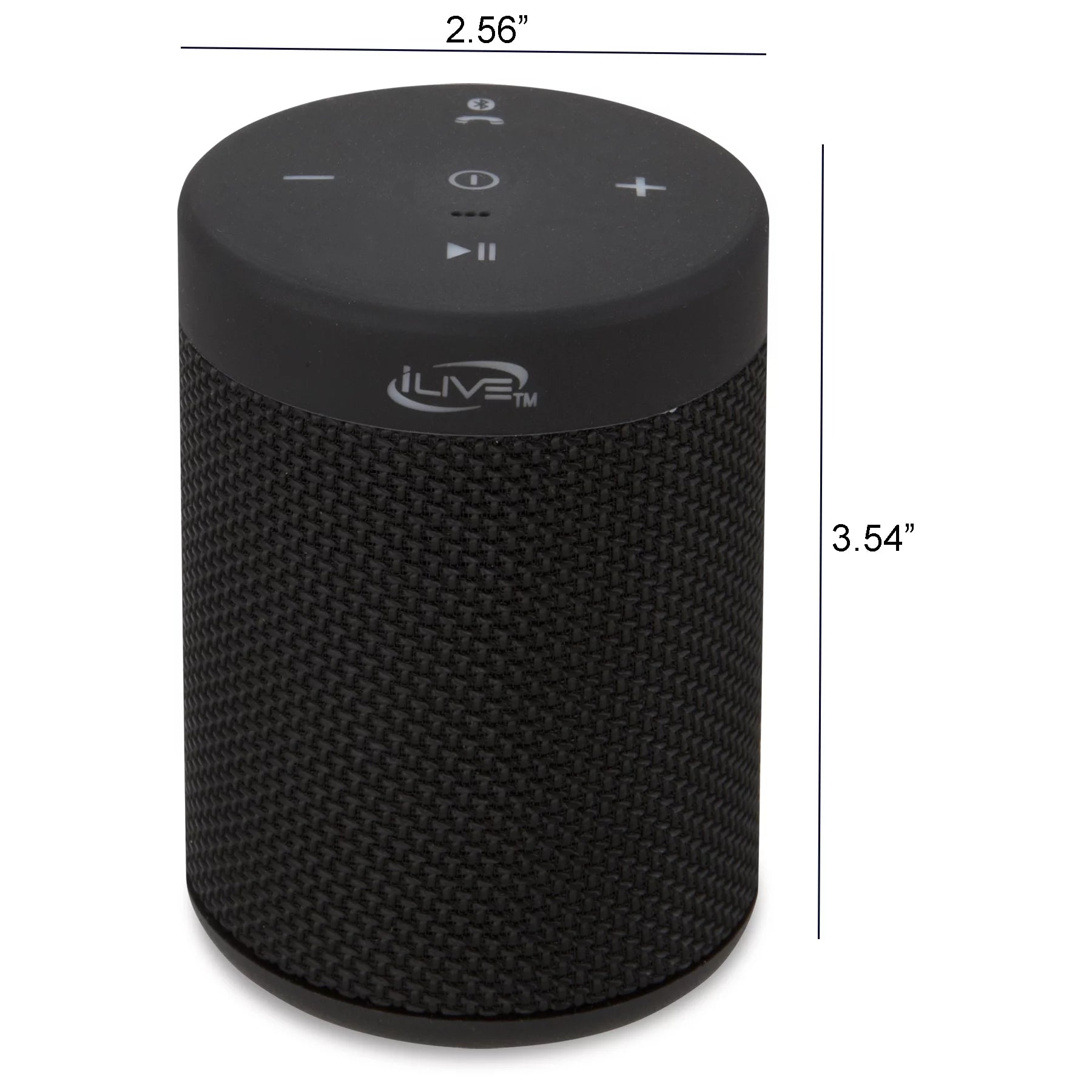 ISBW108 Waterproof Fabric Wireless Bluetooth Speaker - Black