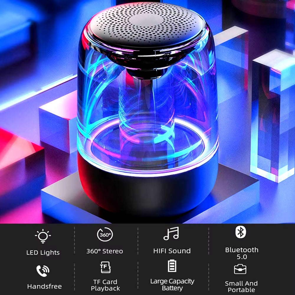 Bluetooth Portable Speaker, True Wireless Stereo Speakers, Crystal Clear Stereo Sound, Rich Bass, 100 Ft Wireless Range